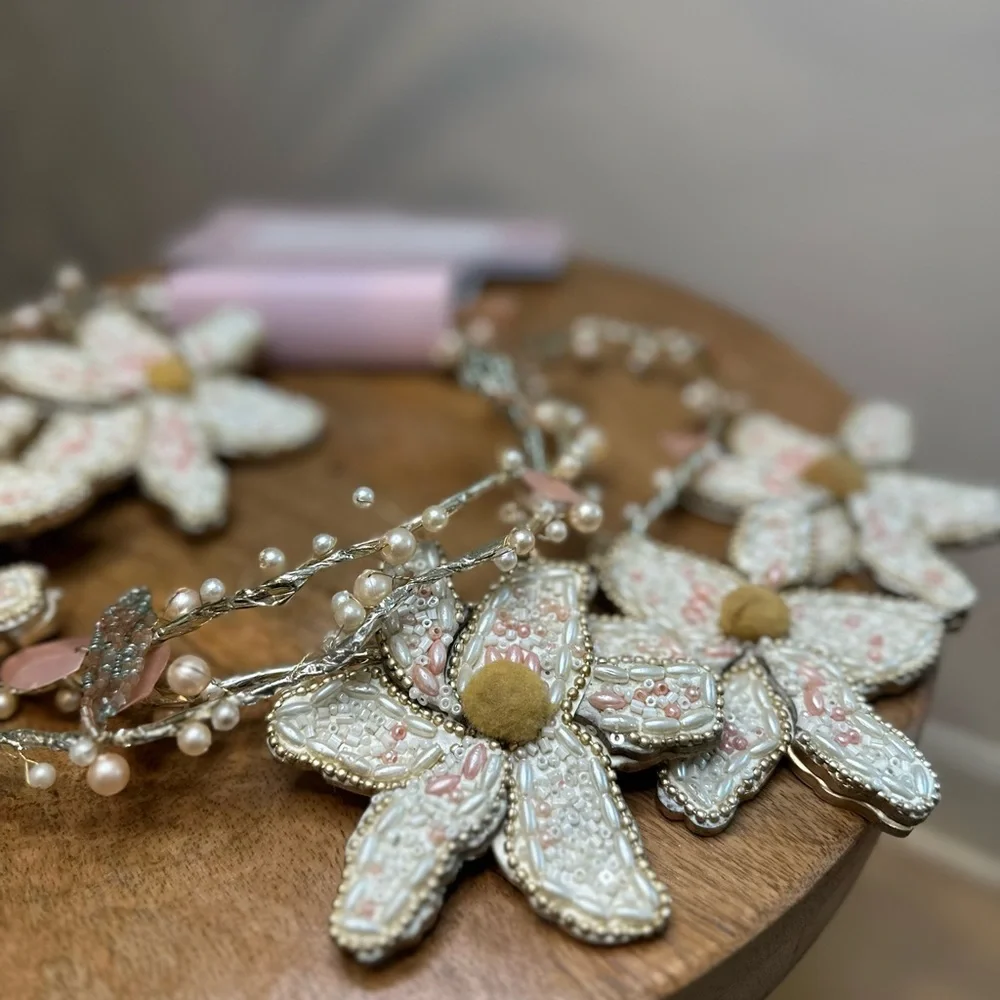 Cupcakes & Cashmere floral Spring Easter Valentine’s Day bead bling garland